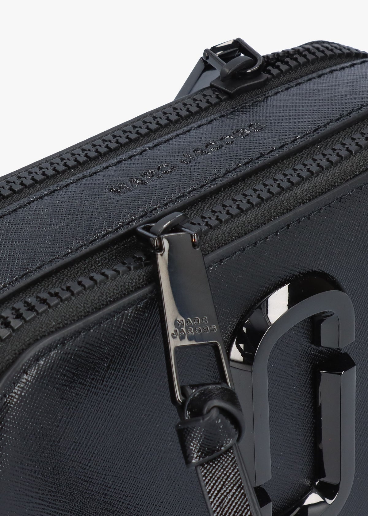 The Slingshot Black Leather Shoulder Bag
