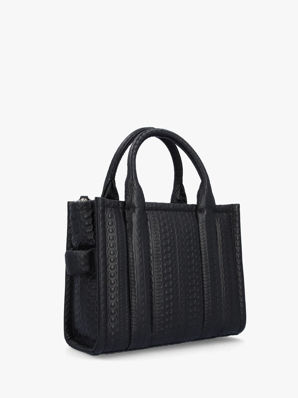 The Monogram Leather Small Black Tote Bag