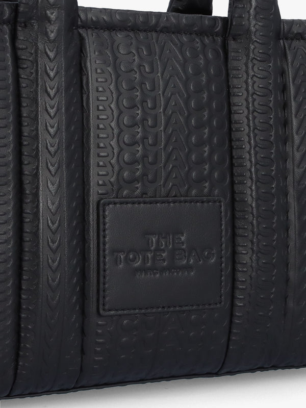 The Monogram Leather Small Black Tote Bag