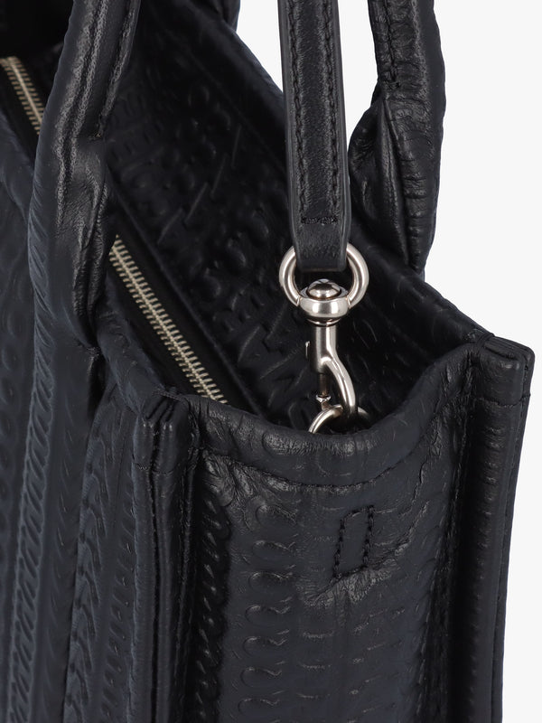 The Monogram Leather Small Black Tote Bag