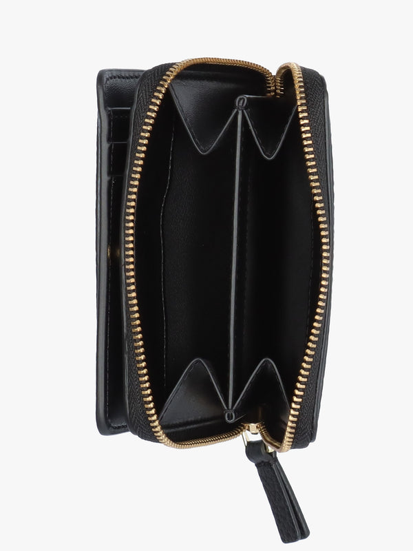 The Leather Mini Black Compact Wallet