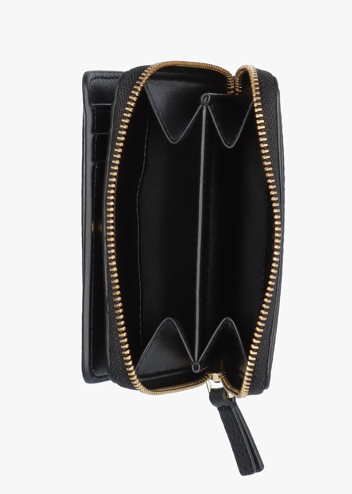 The Leather Mini Black Compact Wallet