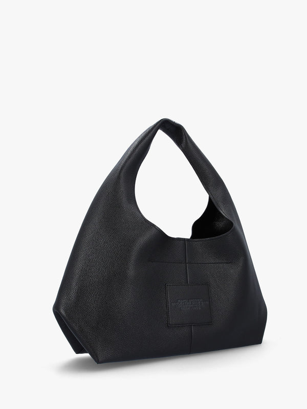The Sack Large Black Leather Shoulder Bag