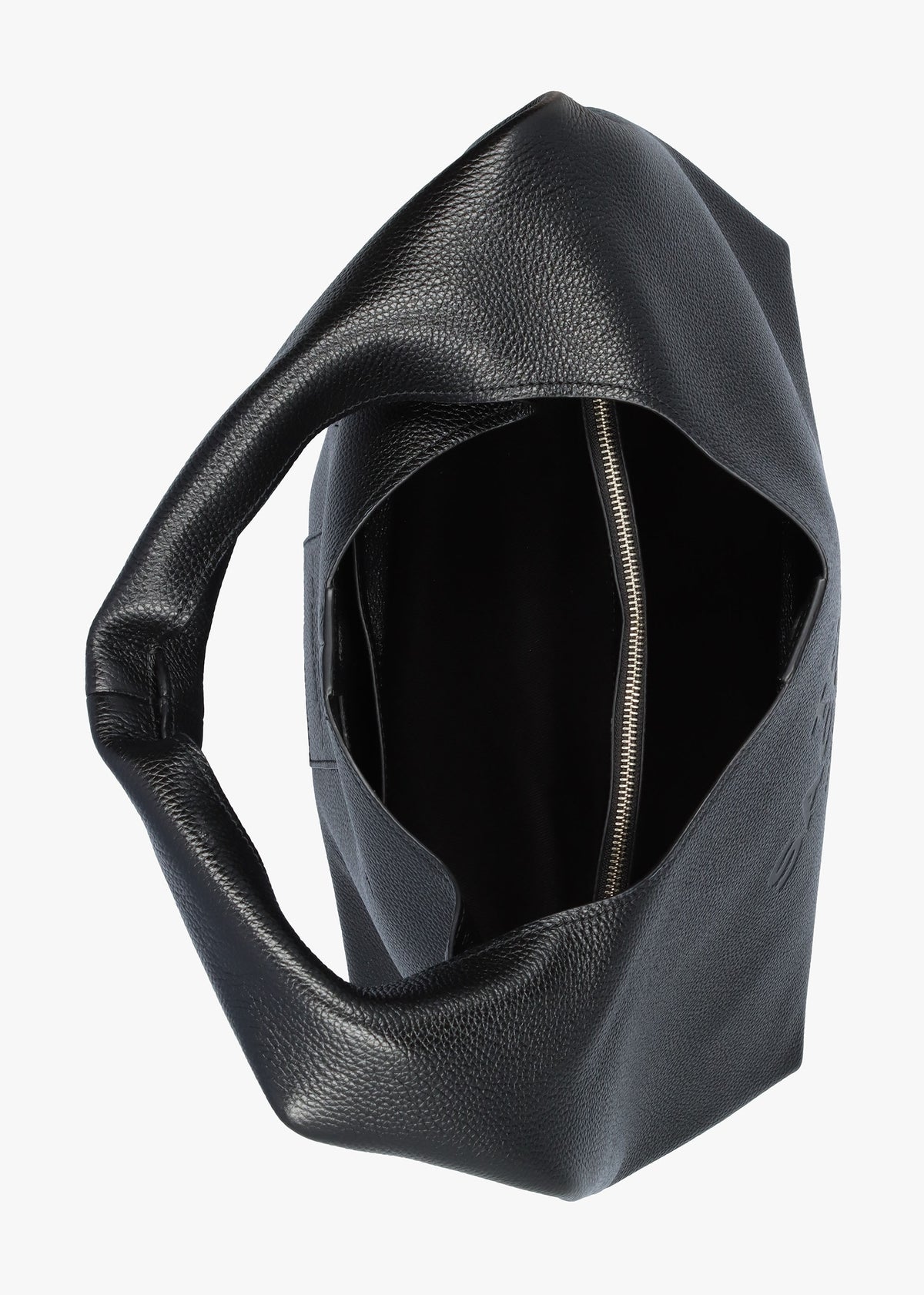The Sack Large Black Leather Shoulder Bag