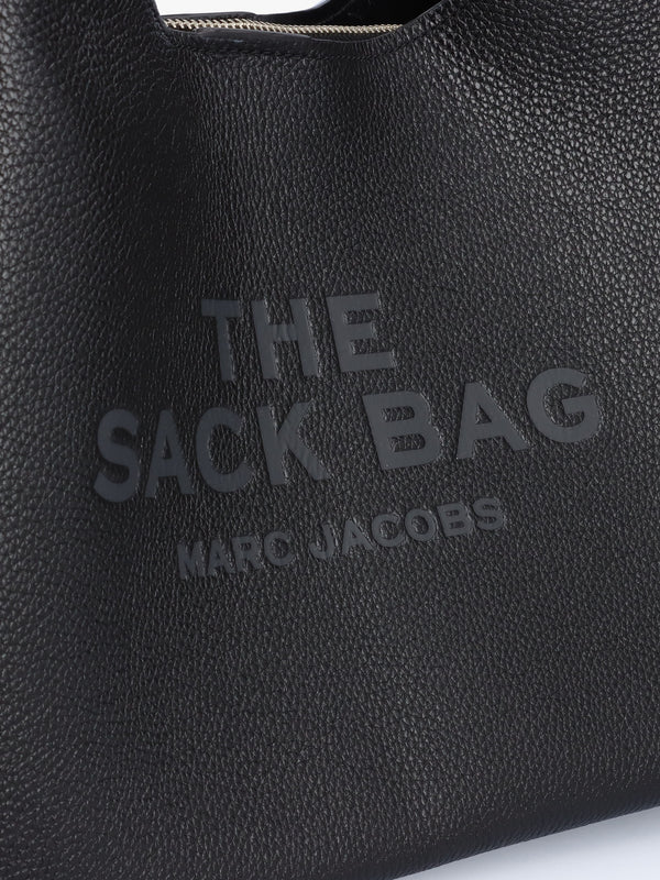 The Sack Large Black Leather Shoulder Bag
