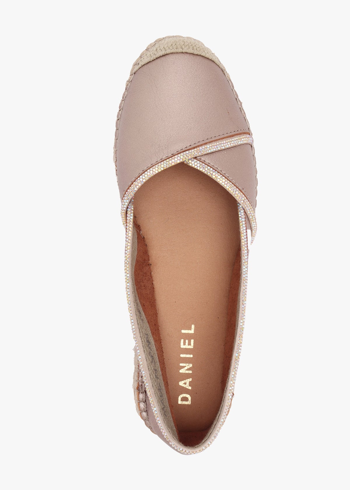Idiamante Pewter Leather Embellished Flatform Espadrilles