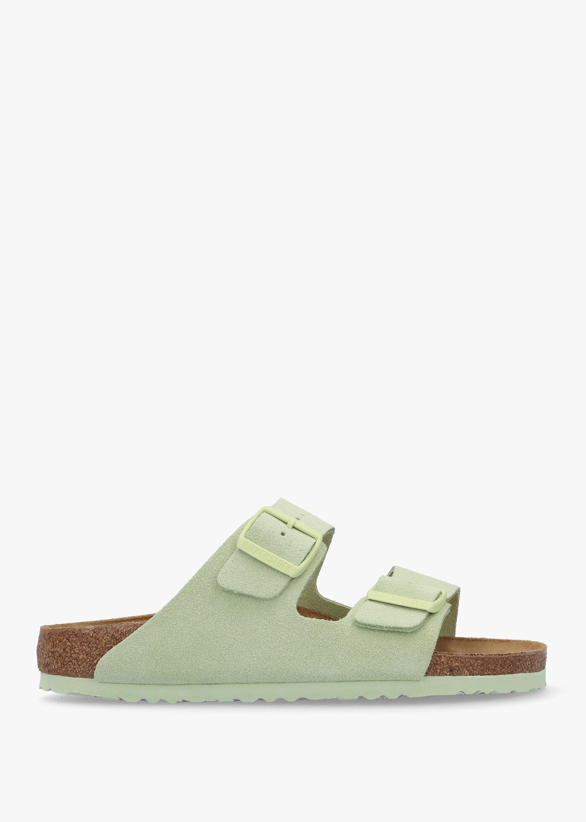 Arizona Faded Lime Suede Two Bar Mules