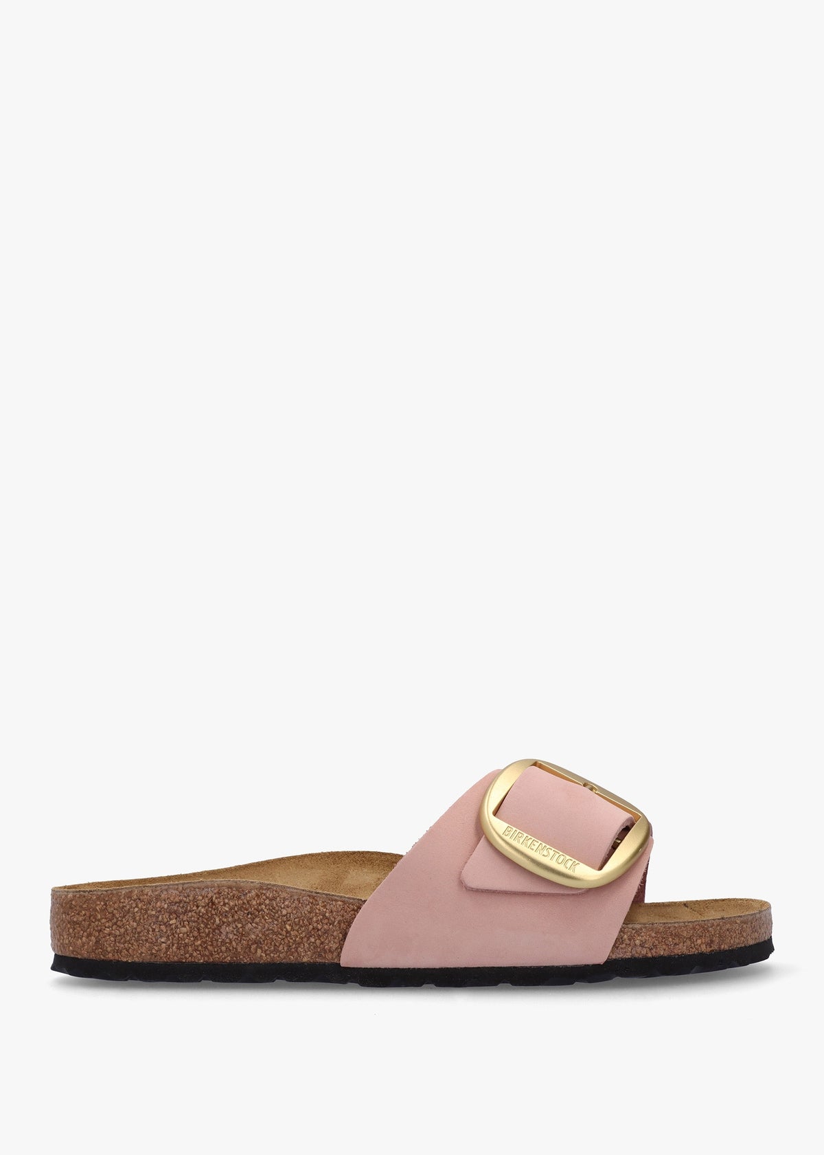 Madrid Big Buckle Soft Nubuck Leather Mules