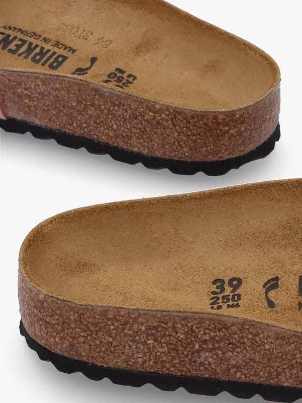 Madrid Big Buckle Soft Pink Nubuck Leather Mules
