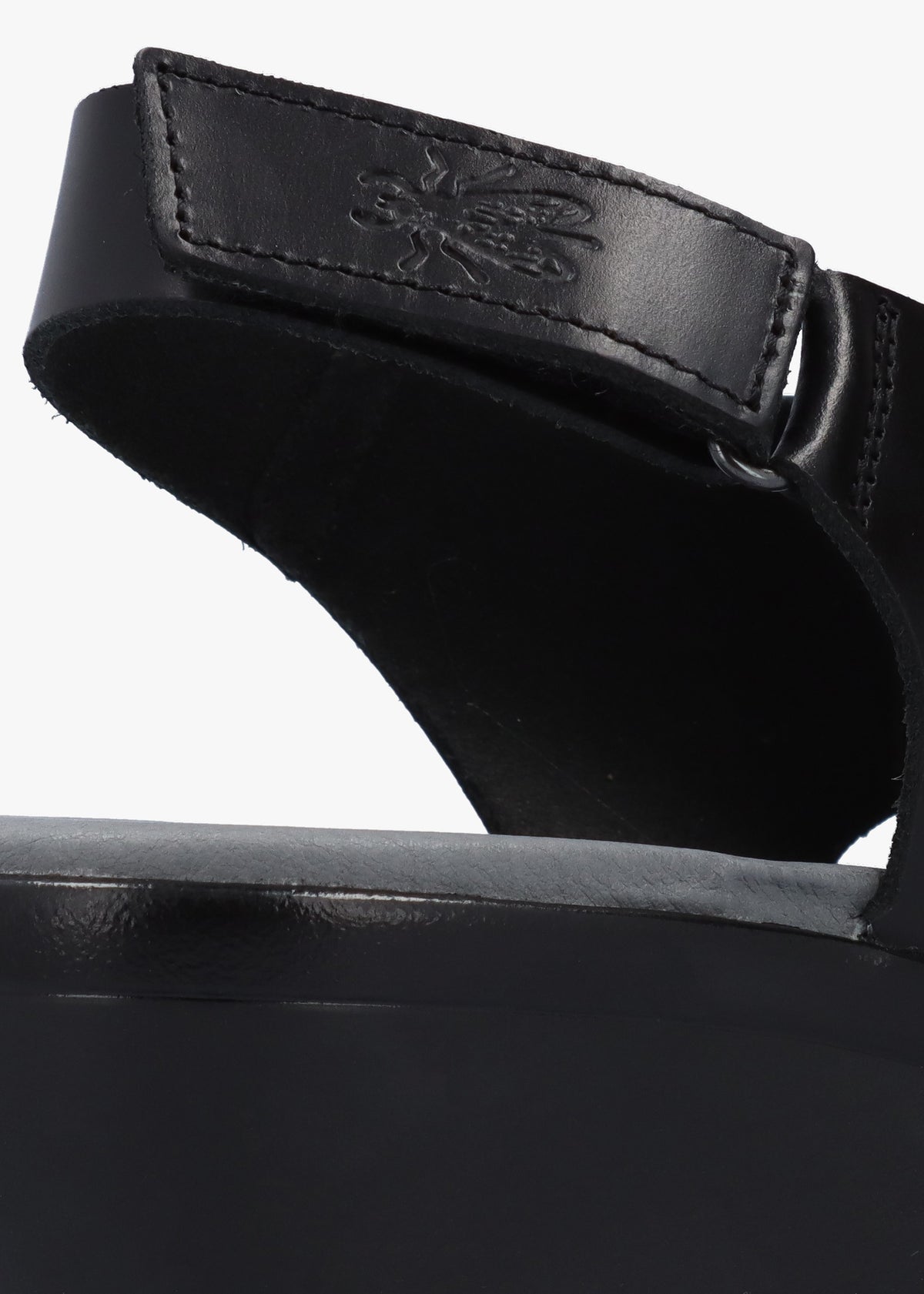 Nabi Black Leather Sling Back Low Wedge Sandals