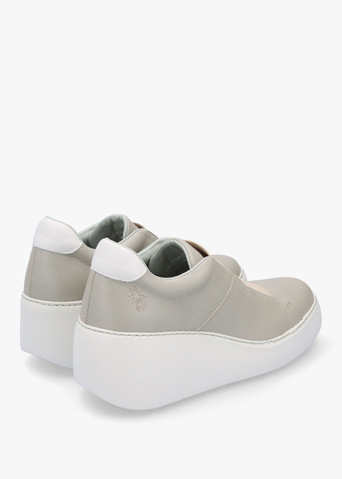 Dito Silver Leather Wedge Trainers