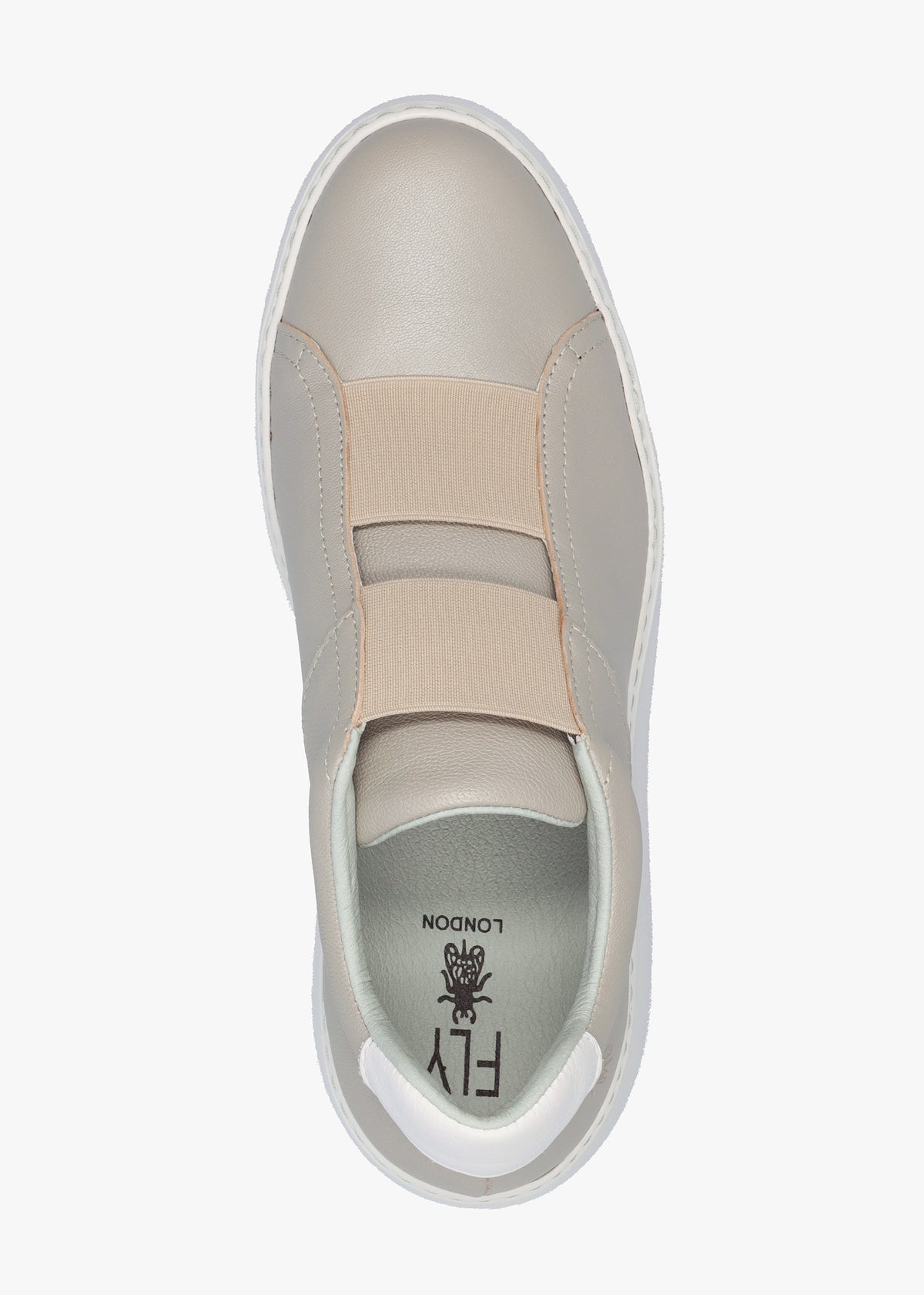 Dito Silver Leather Wedge Trainers