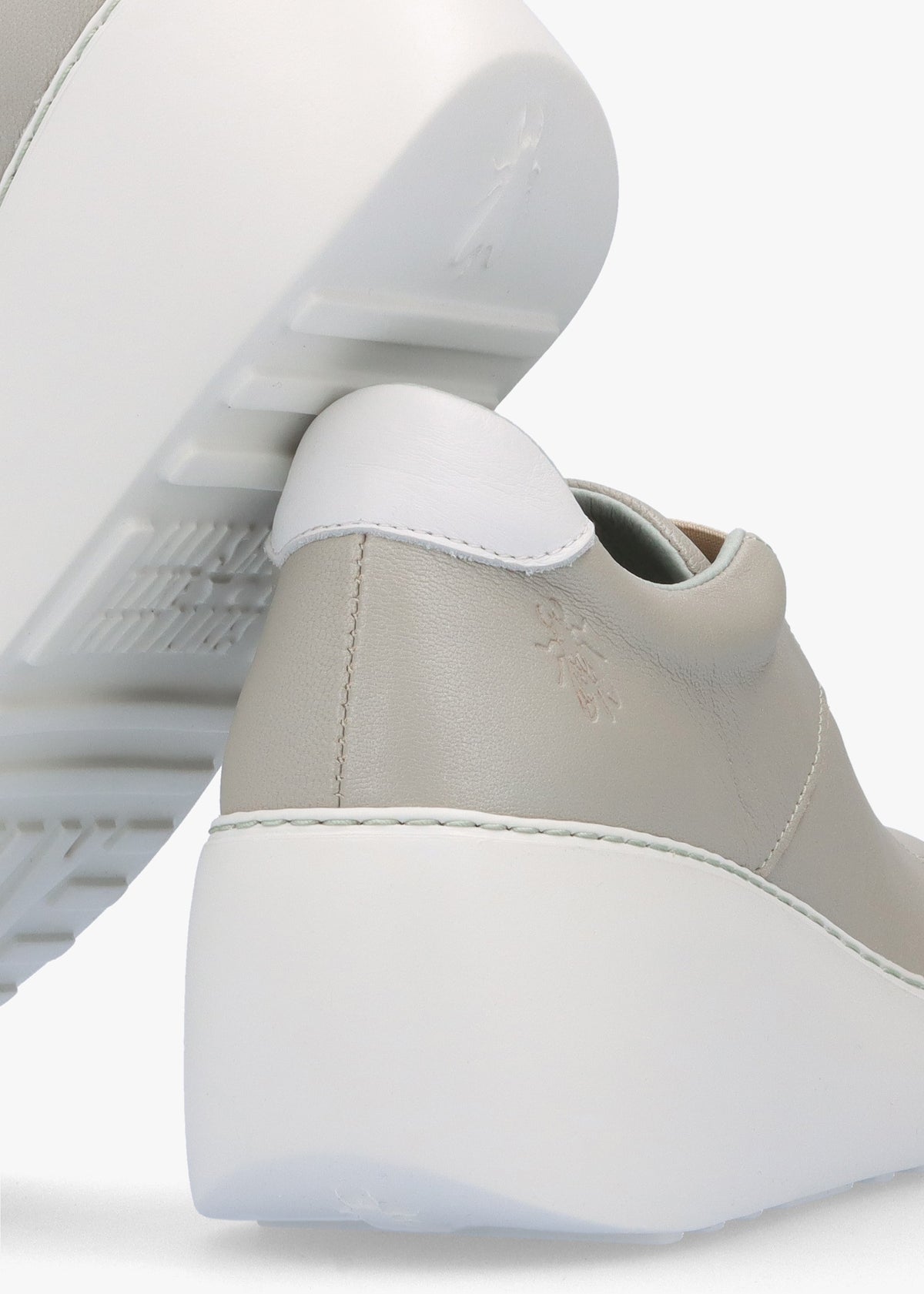 Dito Silver Leather Wedge Trainers