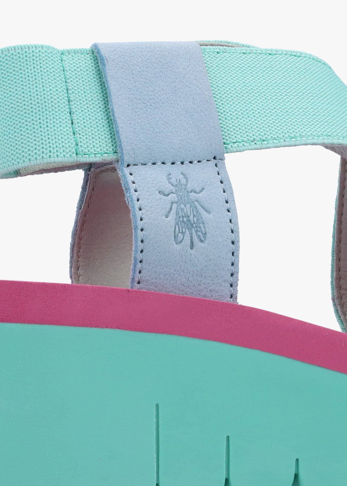 Yabi Sky Spear Lila Leather Mid Wedge Sandals