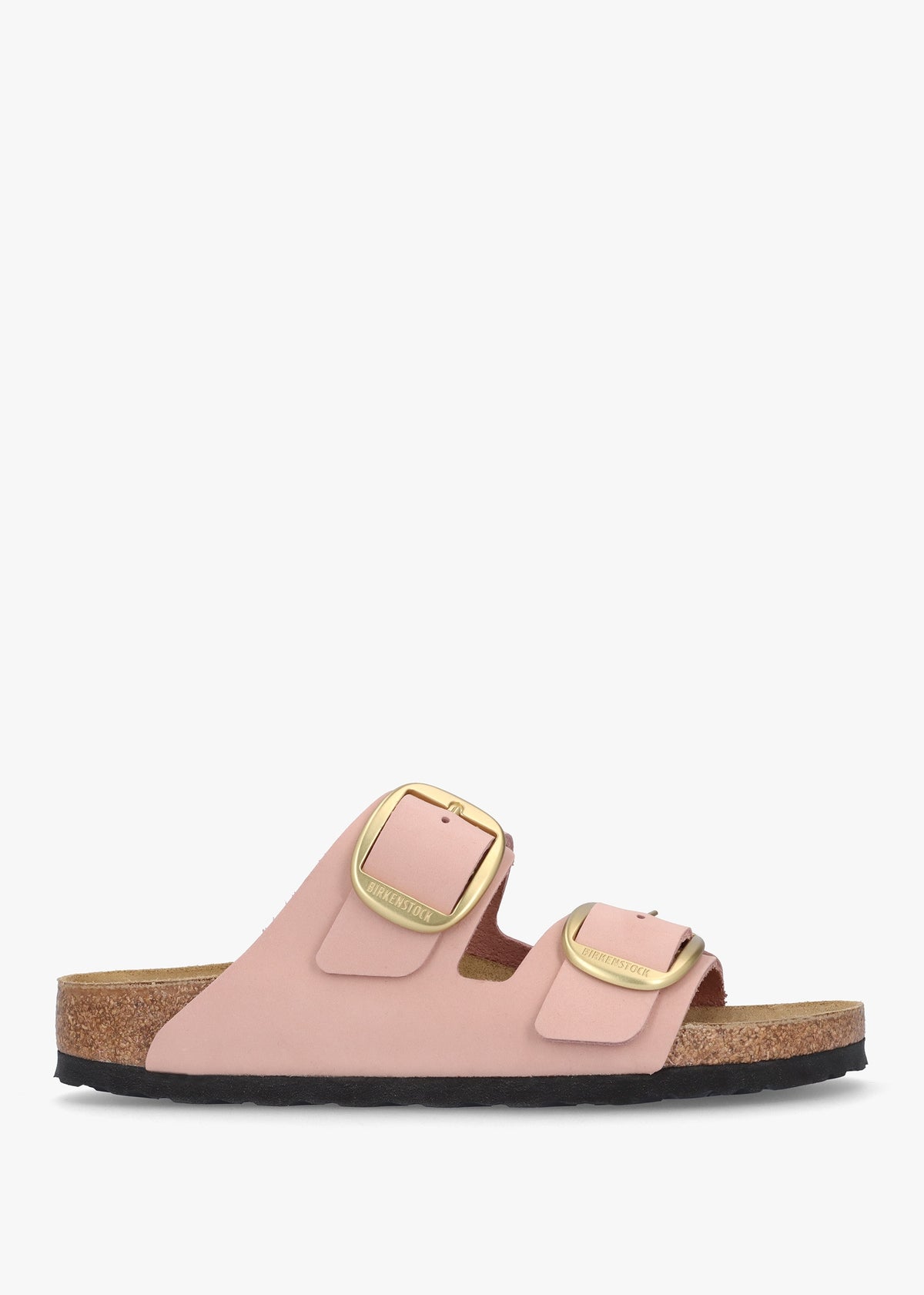 Arizona Big Buckle Soft Nubuck Leather Two Bar Mules