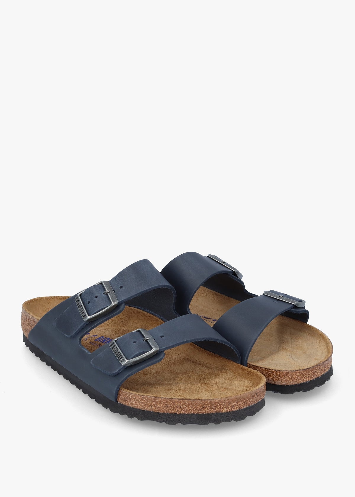 Men's Arizona Blue Natural Oiled Leather Two Bar Mules