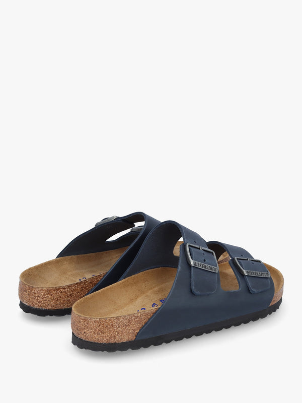 Men's Arizona Blue Natural Oiled Leather Two Bar Mules