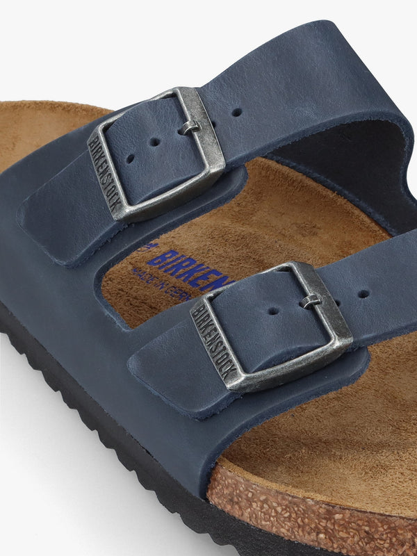 Men's Arizona Blue Natural Oiled Leather Two Bar Mules