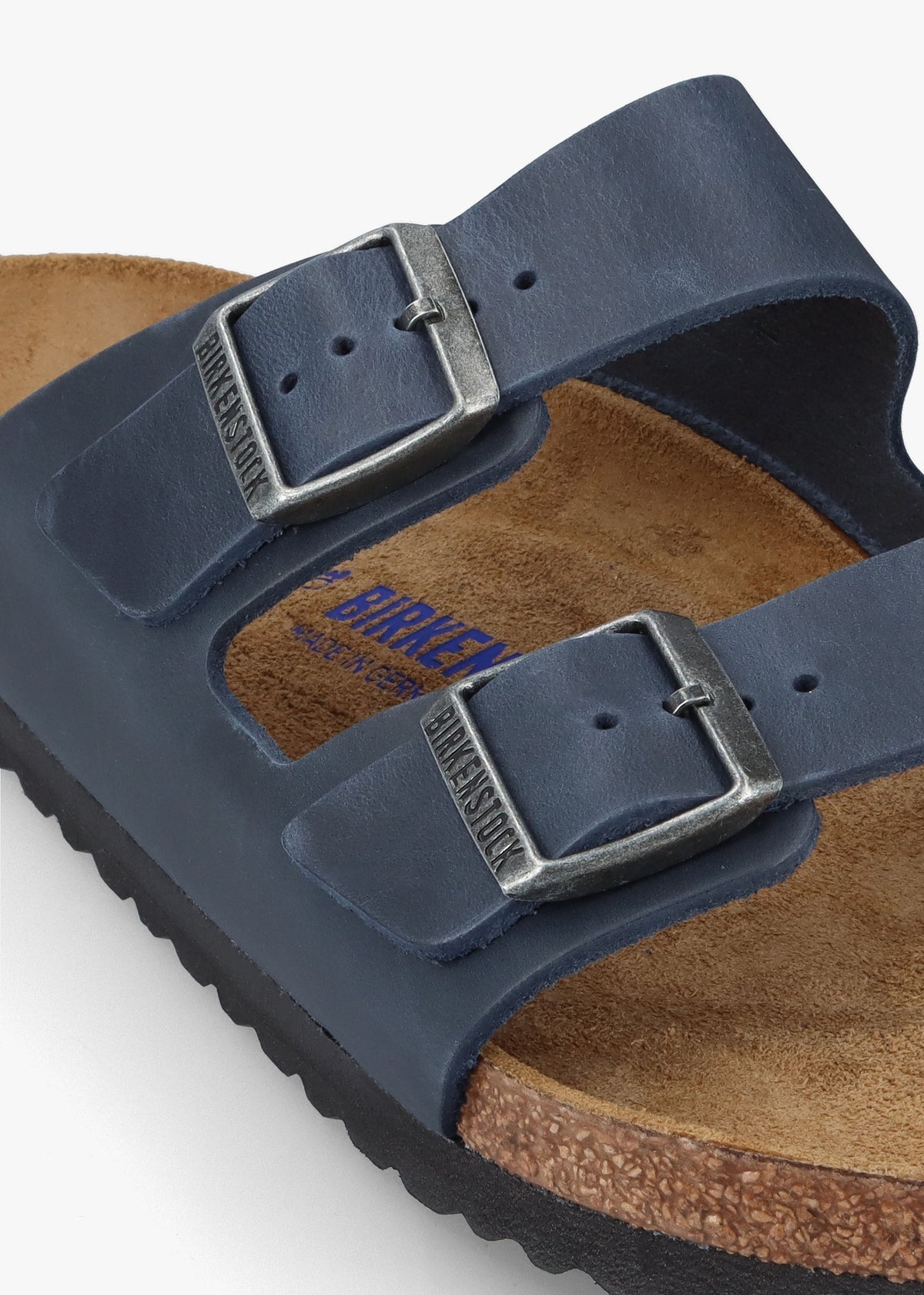 Men's Arizona Blue Natural Oiled Leather Two Bar Mules
