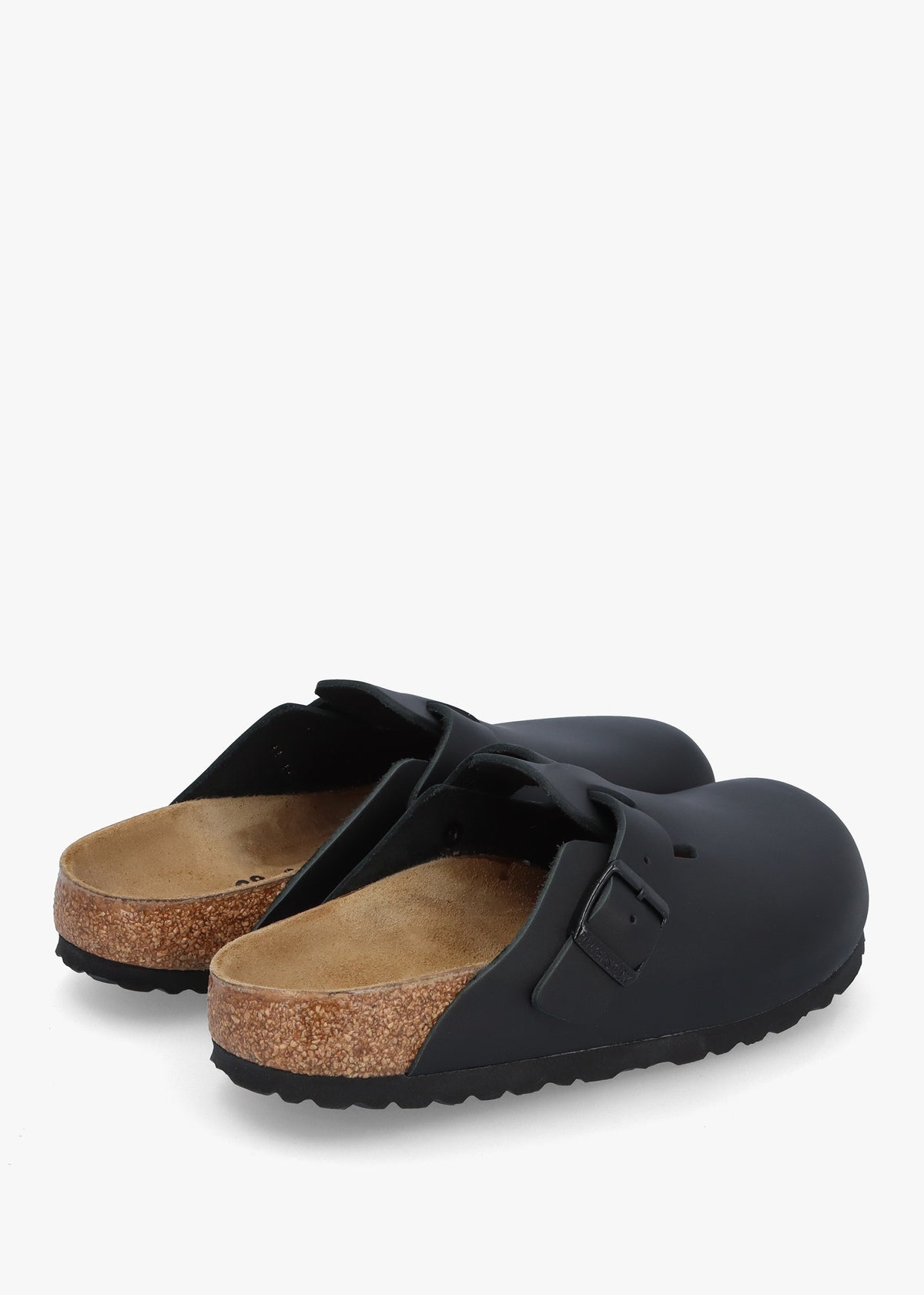 Boston Black Natural Leather Clogs