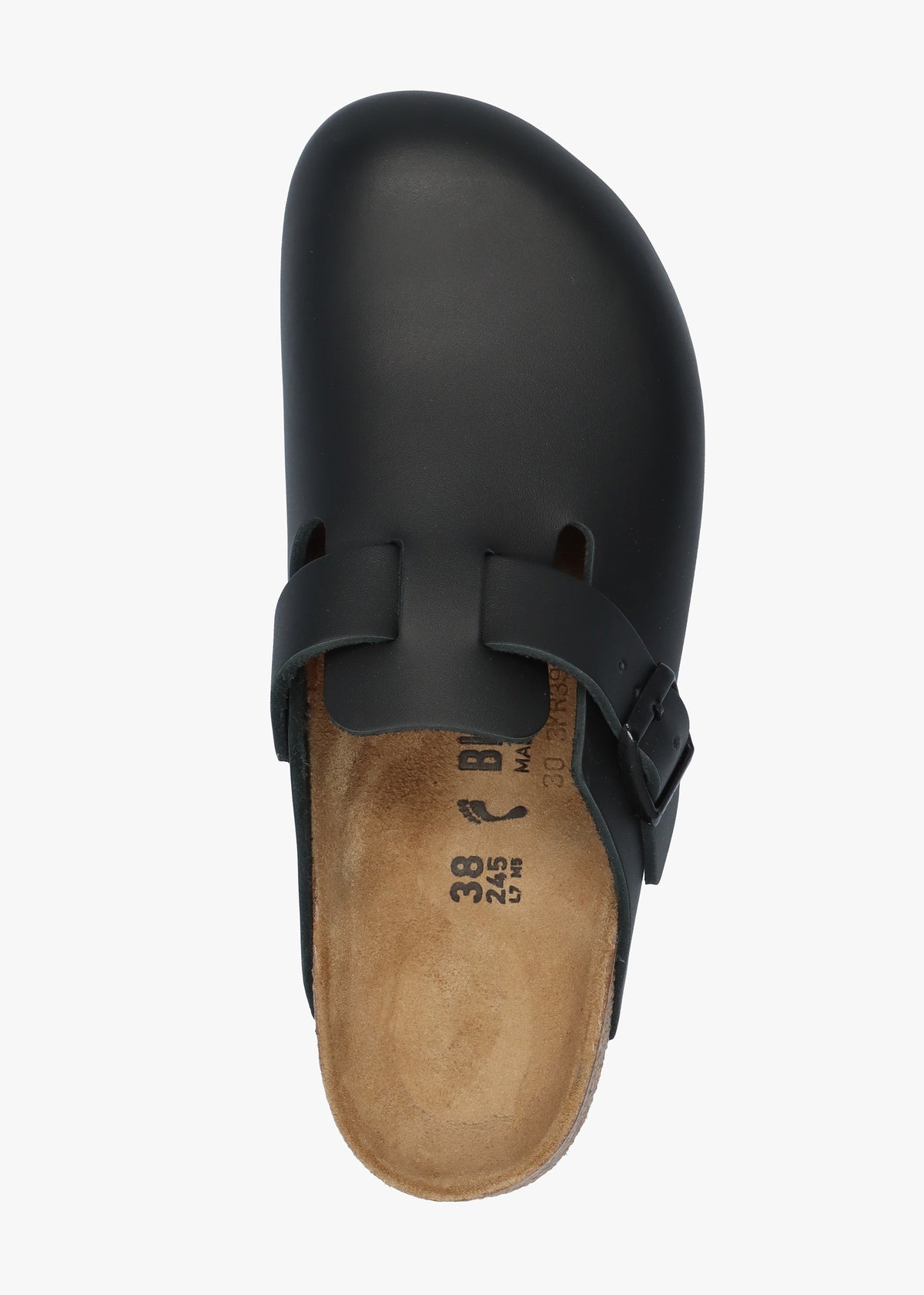 Boston Black Natural Leather Clogs