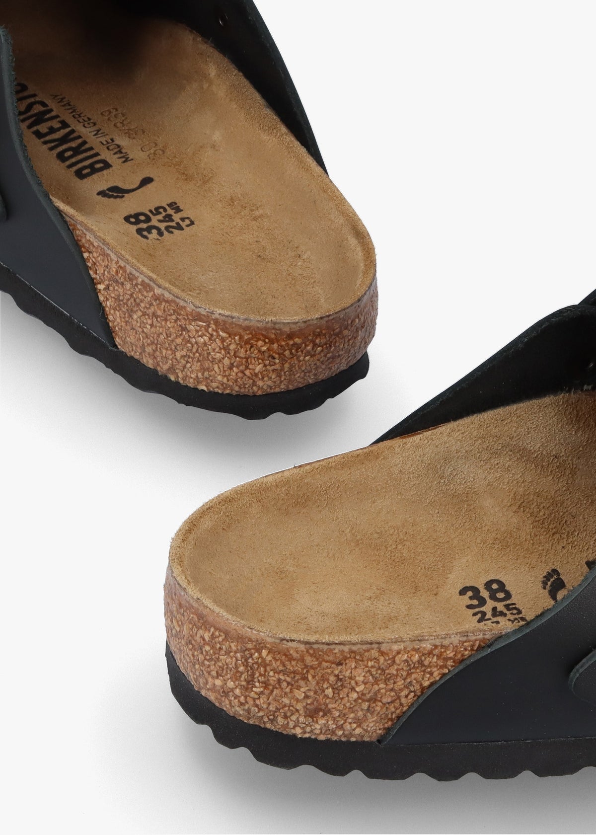 Boston Black Natural Leather Clogs