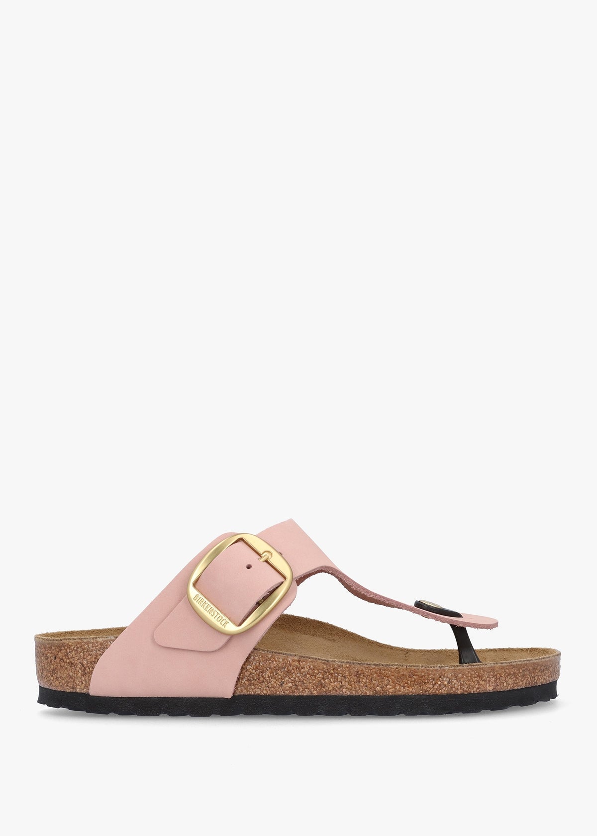 Gizeh Big Buckle Soft Nubuck Leather Toe Post Sandals