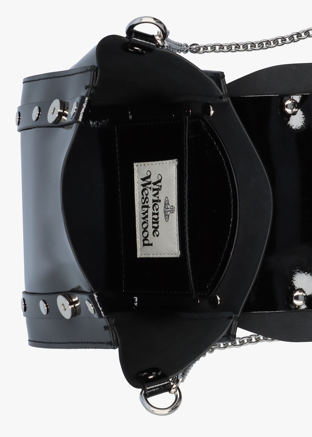 Betty Mini Black Shiny Patent Leather Tote Bag