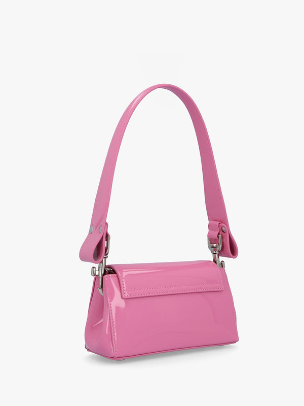 Small Hazel Pink Patent Leather Shoulder Bag