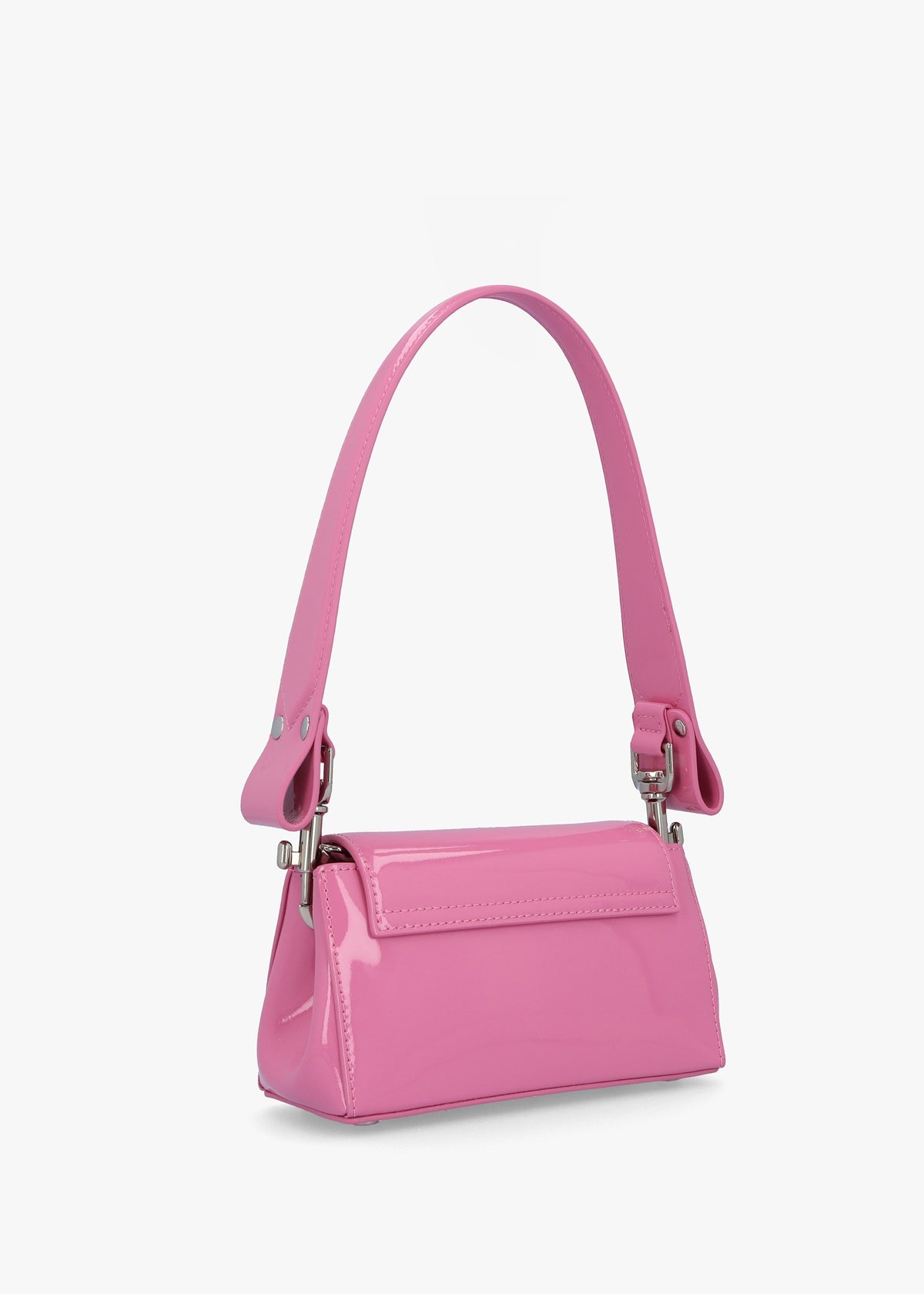 Small Hazel Pink Patent Leather Shoulder Bag