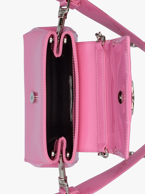 Small Hazel Pink Patent Leather Shoulder Bag