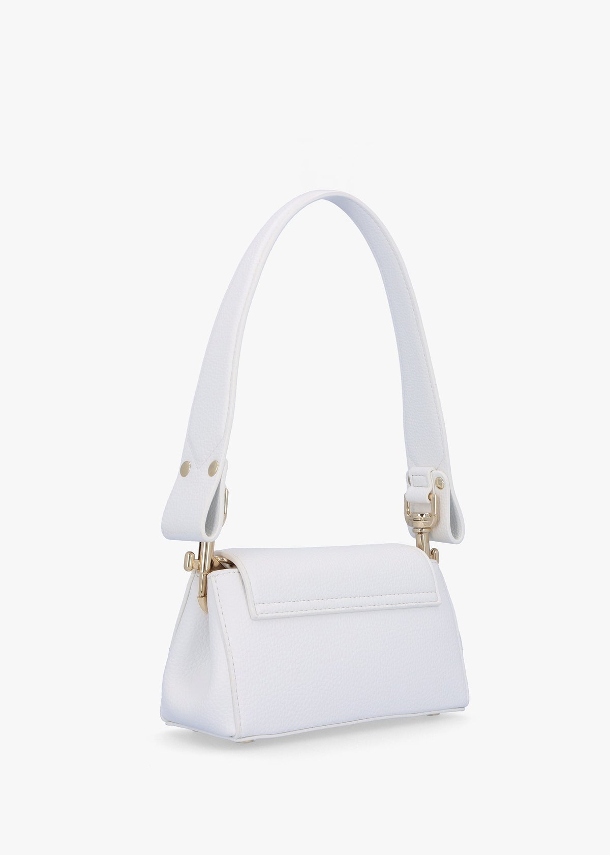 Small Hazel White Recycled PU Shoulder Bag