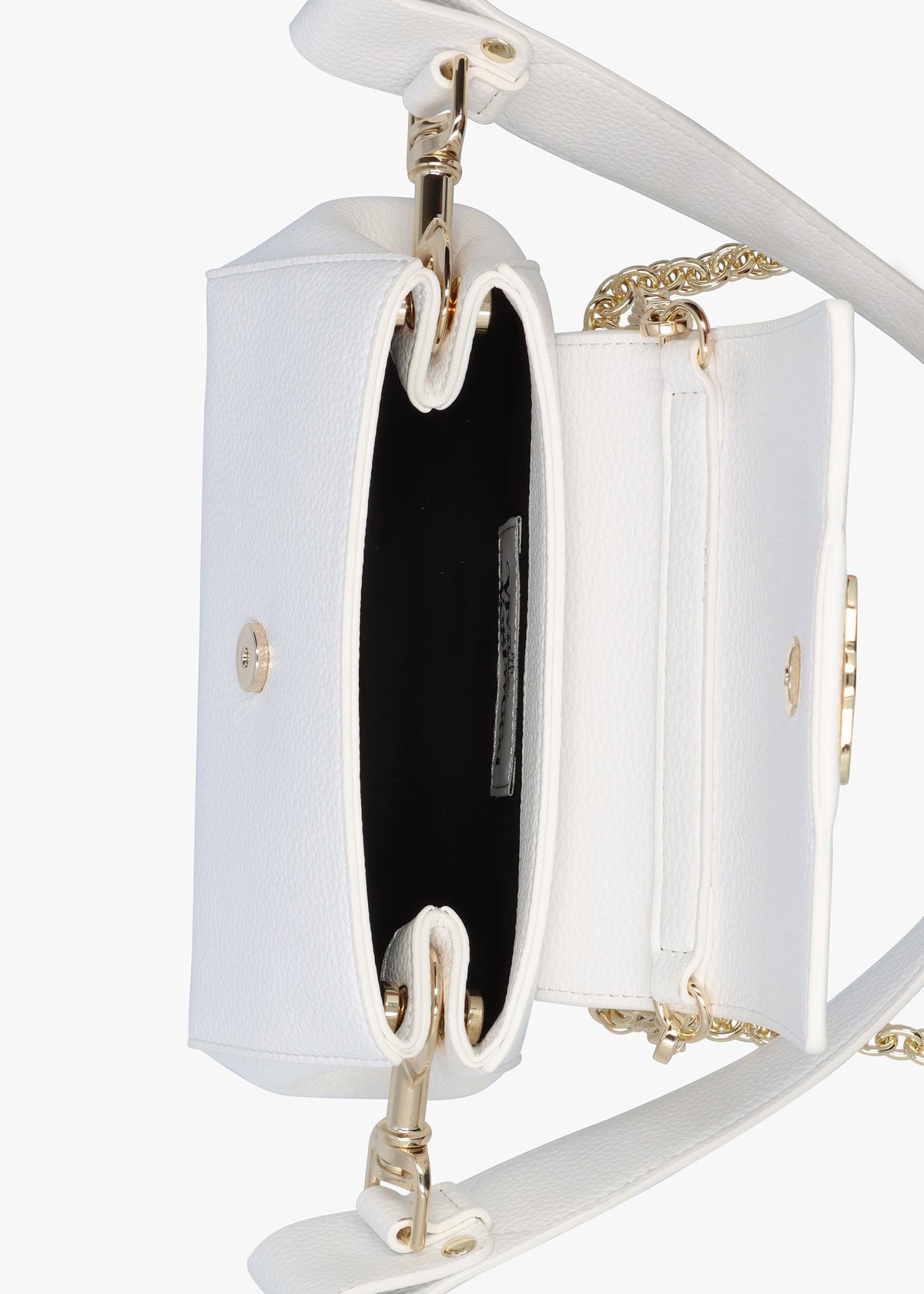 Small Hazel White Recycled PU Shoulder Bag