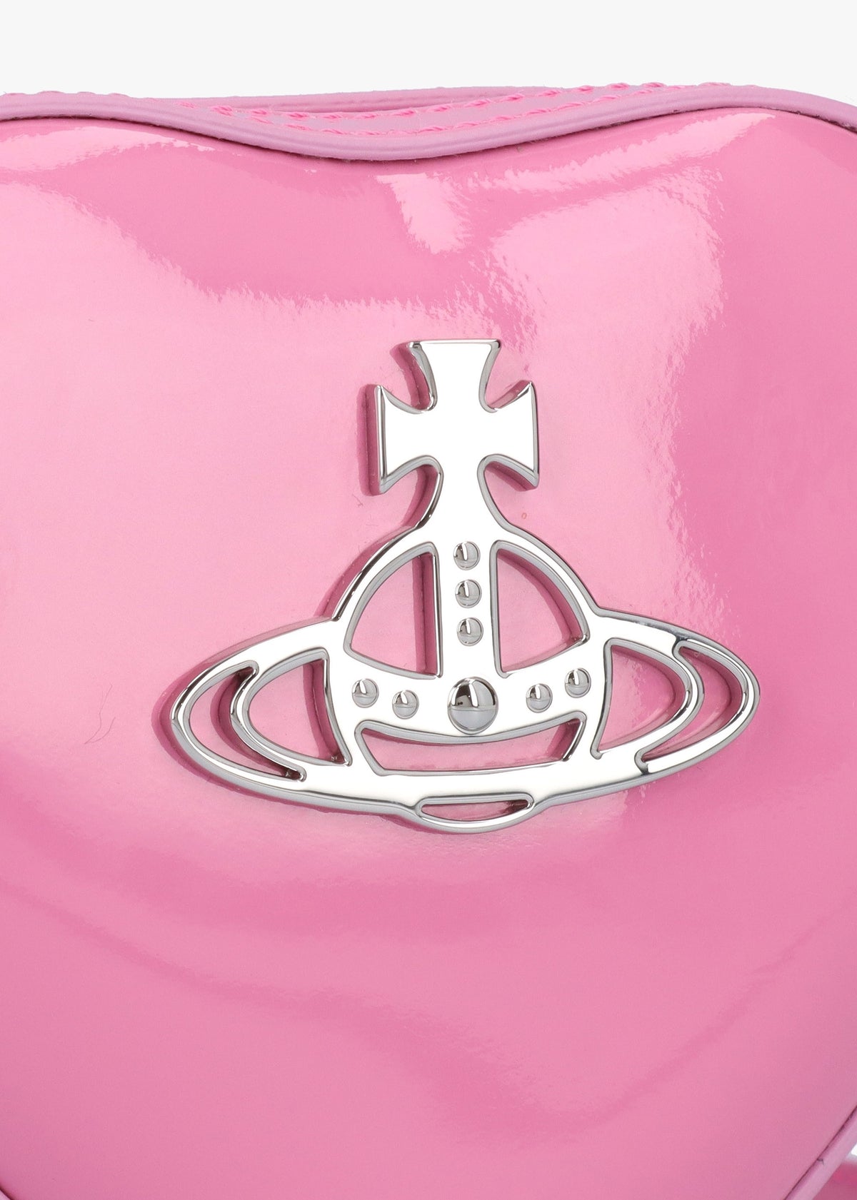 Mini Heart Pink Shiny Patent Leather Cross-Body Bag