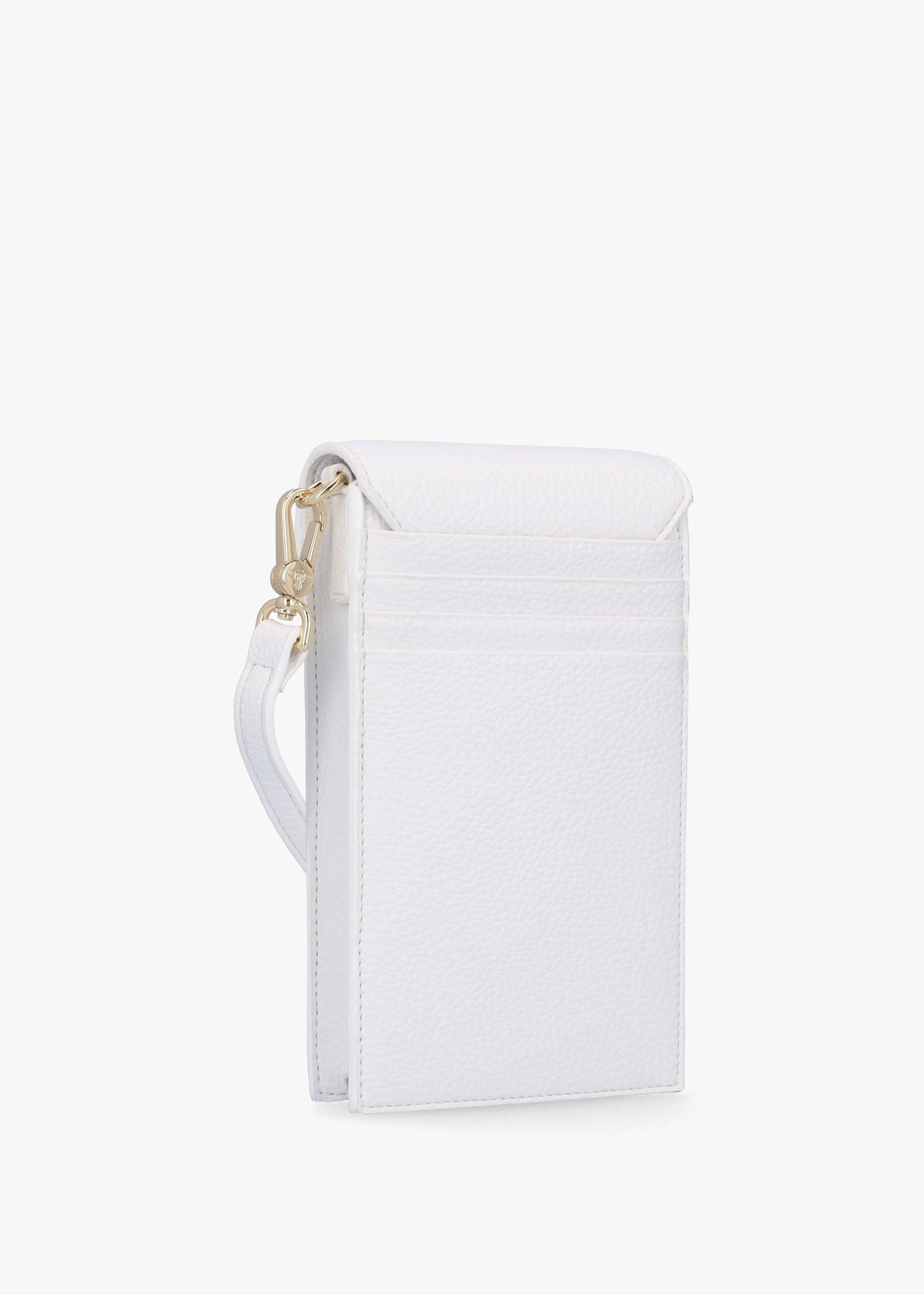 Vegan White Light Gold Phone Bag