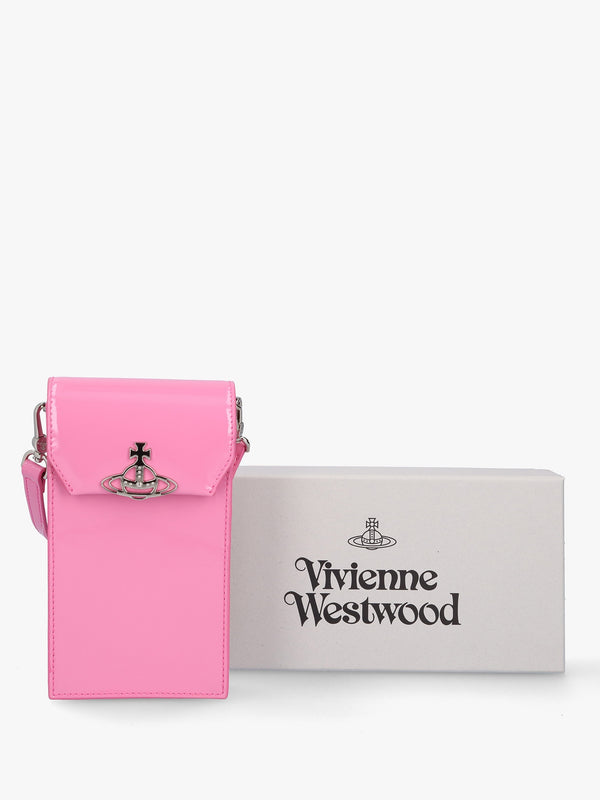 Pink Patent Leather Phone Bag