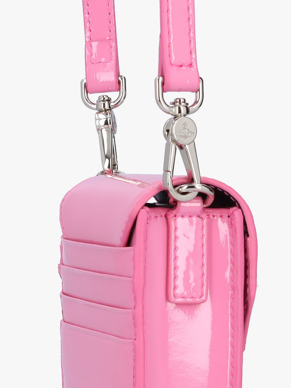Pink Patent Leather Phone Bag