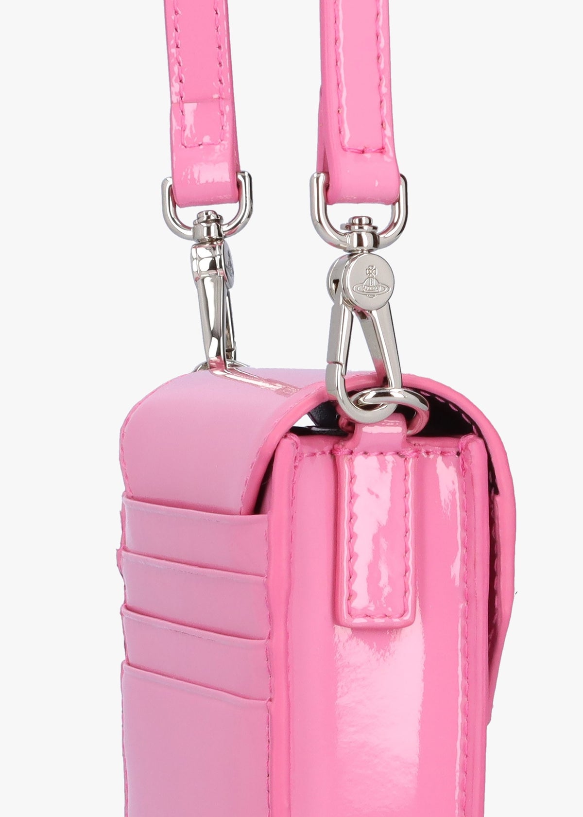 Pink Patent Leather Phone Bag