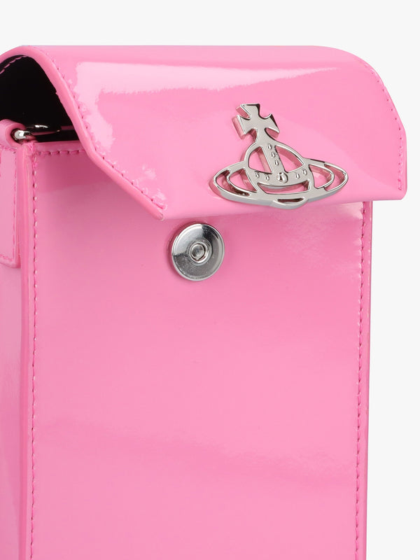Pink Patent Leather Phone Bag