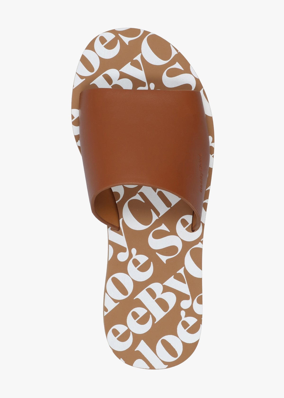 Essie Tan Leather Pool Sliders