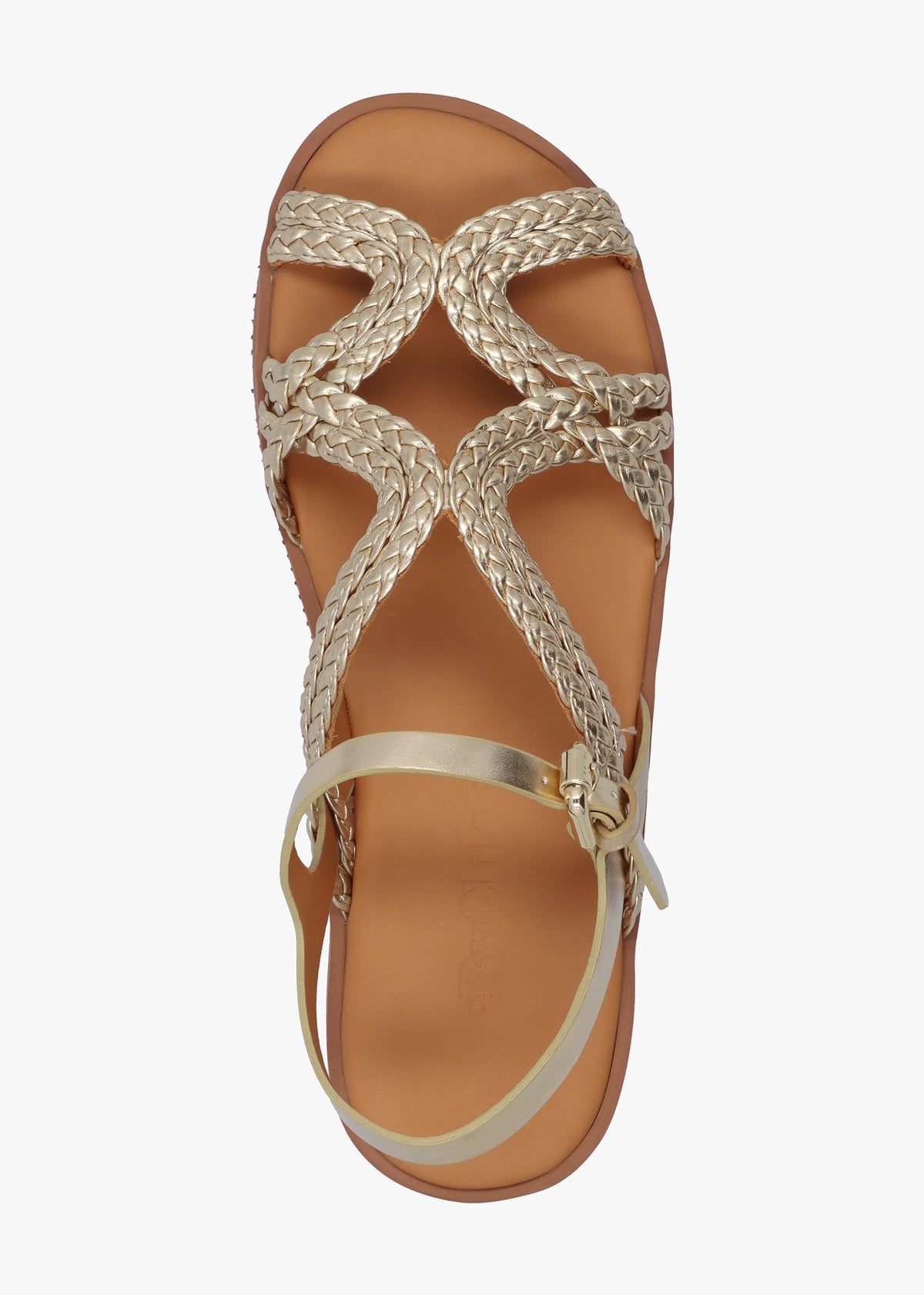 Sansa Light Gold Leather Gladiator Sandals