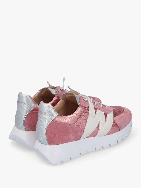 Woret Blush Suede Logo Trainers