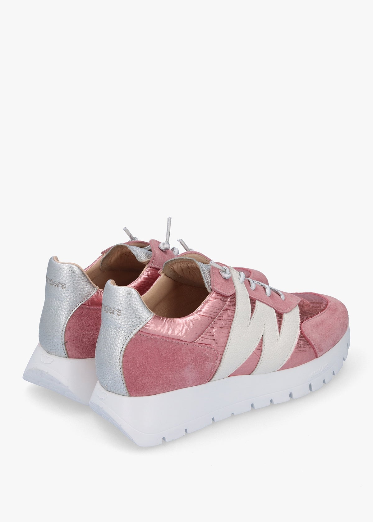 Woret Blush Suede Logo Trainers