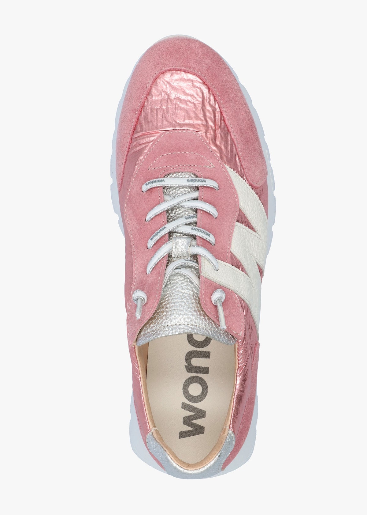 Woret Blush Suede Logo Trainers