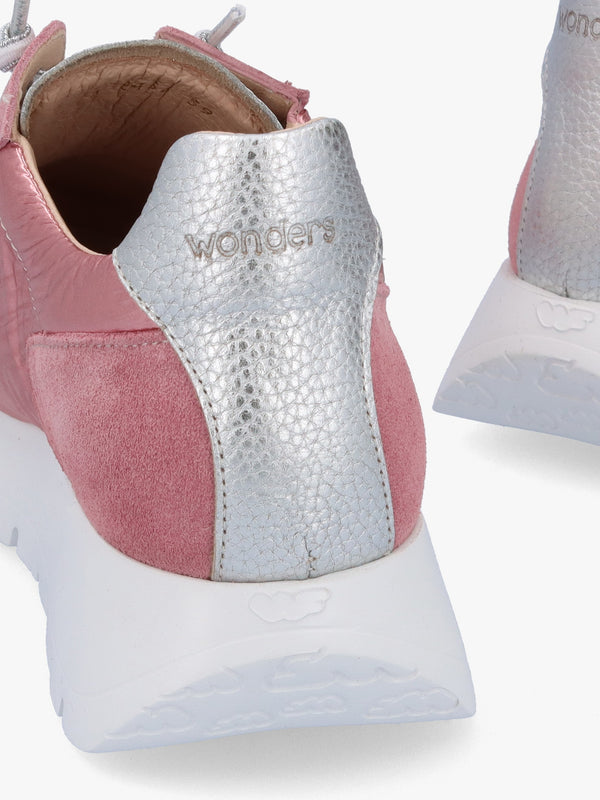 Woret Blush Suede Logo Trainers