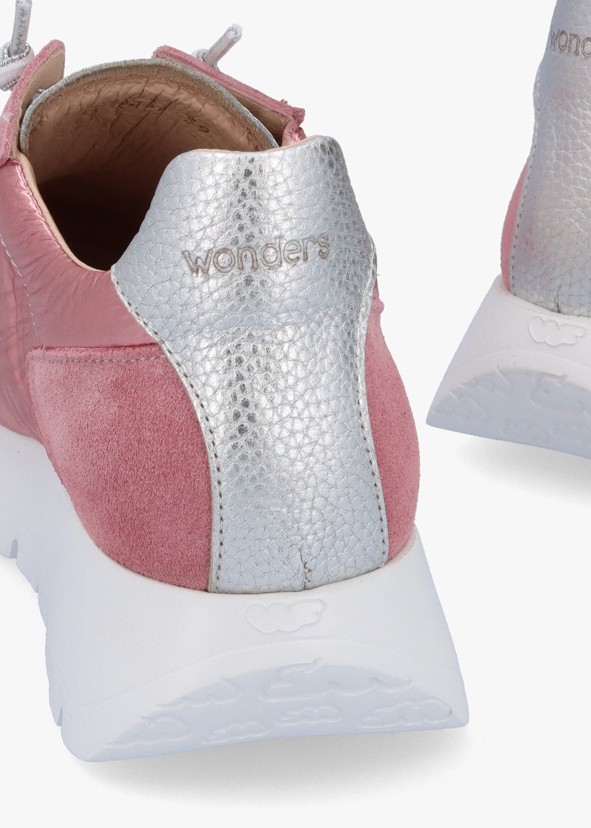 Woret Blush Suede Logo Trainers