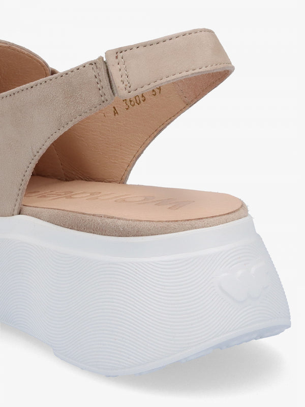 Winger Taupe Suede Knotted Sling Back Moccasins