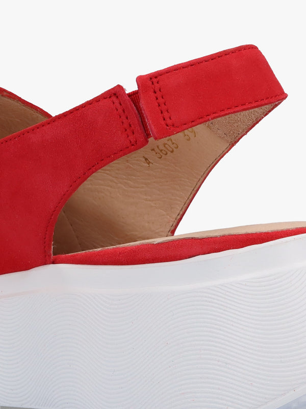 Winger Rojo Suede Knotted Sling Back Moccasins