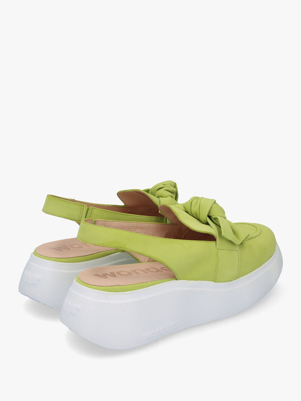 Winger Apple Suede Knotted Sling Back Moccasins