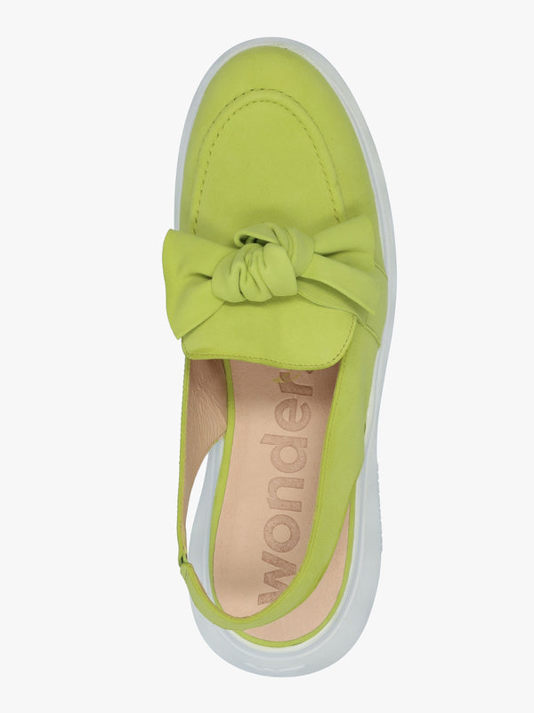 Winger Apple Suede Knotted Sling Back Moccasins